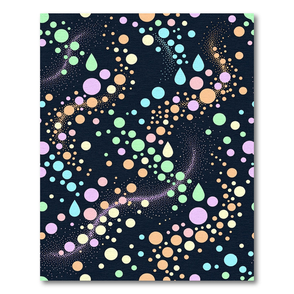 Pastel Drops and Bubbles Swirl Rug