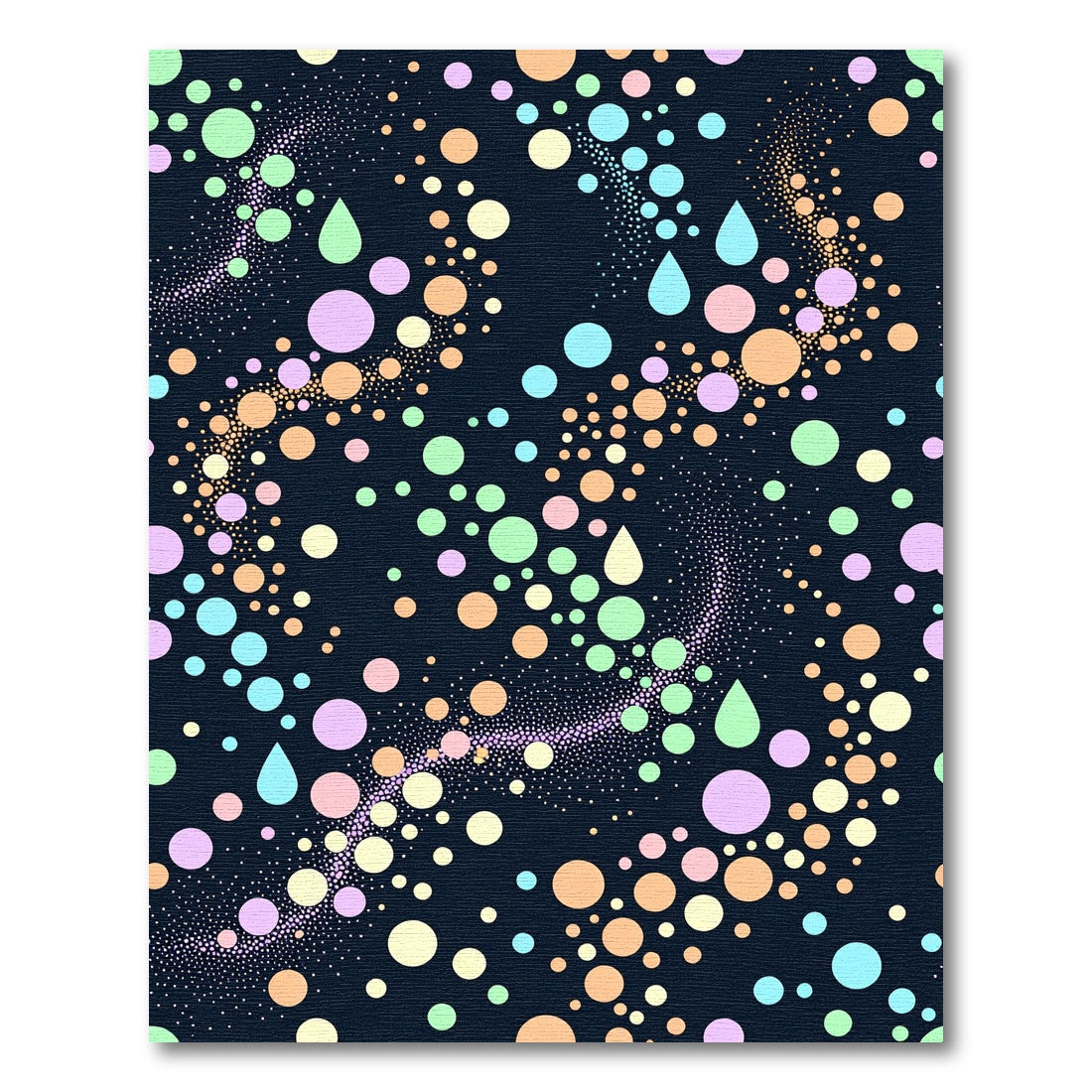 Pastel Drops and Bubbles Swirl Rug