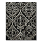 Gothic Silver Quatrefoil Lattice Ornament Rug