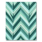 Teal Chevron Layered Geometric Rug
