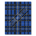 Modern Royal Blue Tartan Plaid Rug