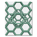 Geometric Mint Hexagonal Lattice Rug