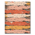 Rustic Distressed Earthy Horizontal Striped Rug