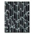 Monochromatic Downtown Skyscraper Cityscape Rug