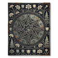 Monochromatic Floral Star Geometric Medallion Rug