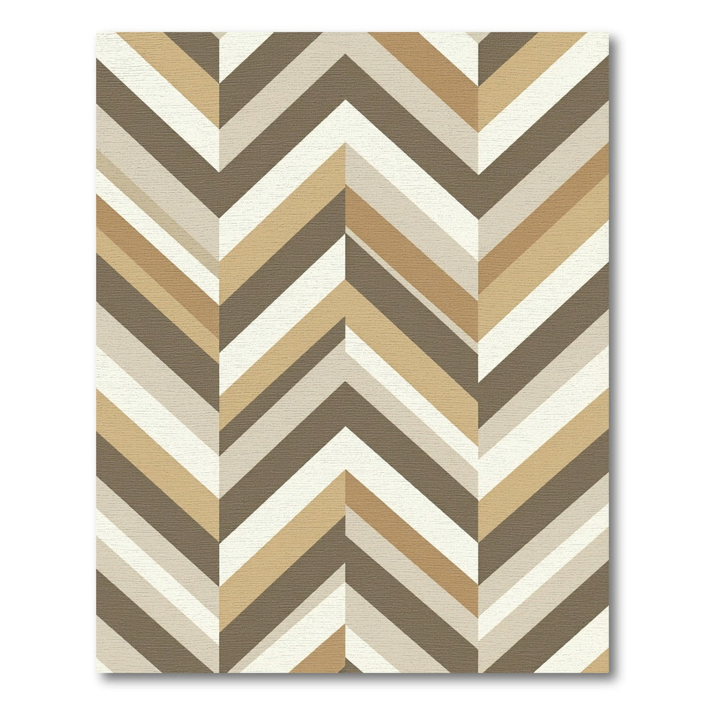 Earthy Chevron Stripe Arrangement Rug