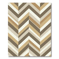 Earthy Chevron Stripe Arrangement Rug