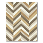 Earthy Chevron Stripe Arrangement Rug