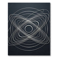Silver Orbital Abstract Geometric Rug