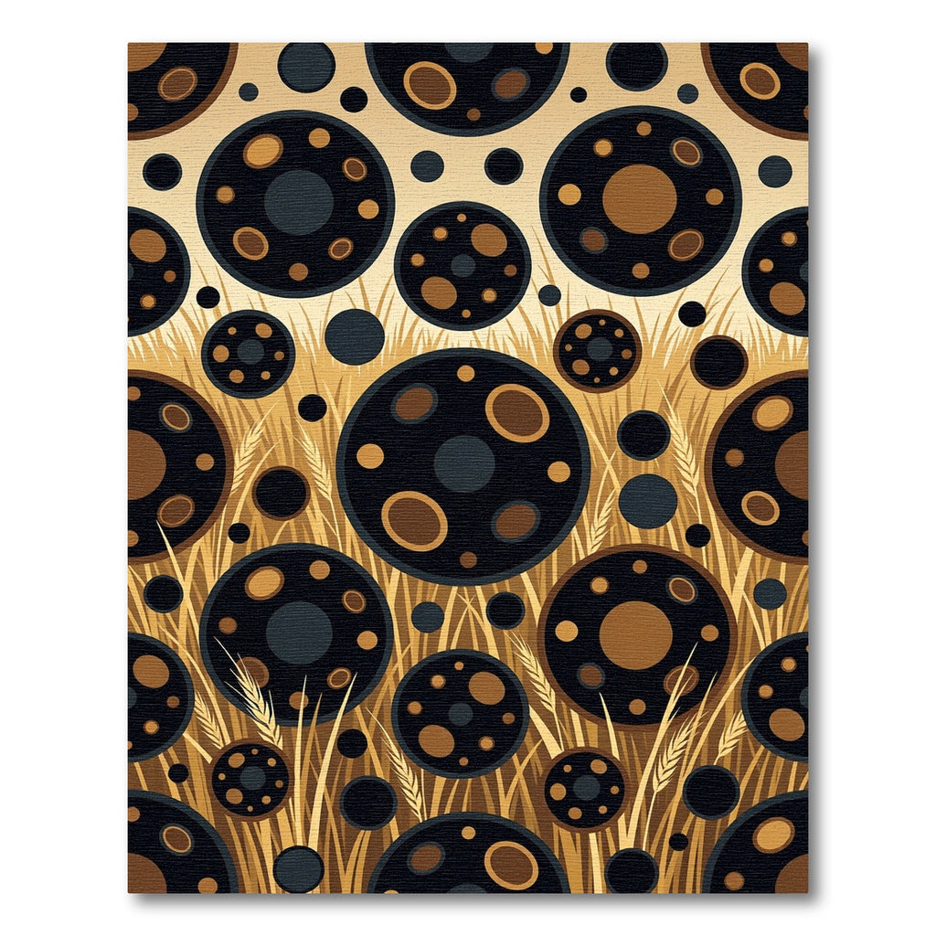 Celestial Wheat Field Abstract Gold Rug