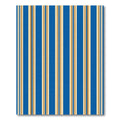 Eclectic Blue And Gold Stripe Rug