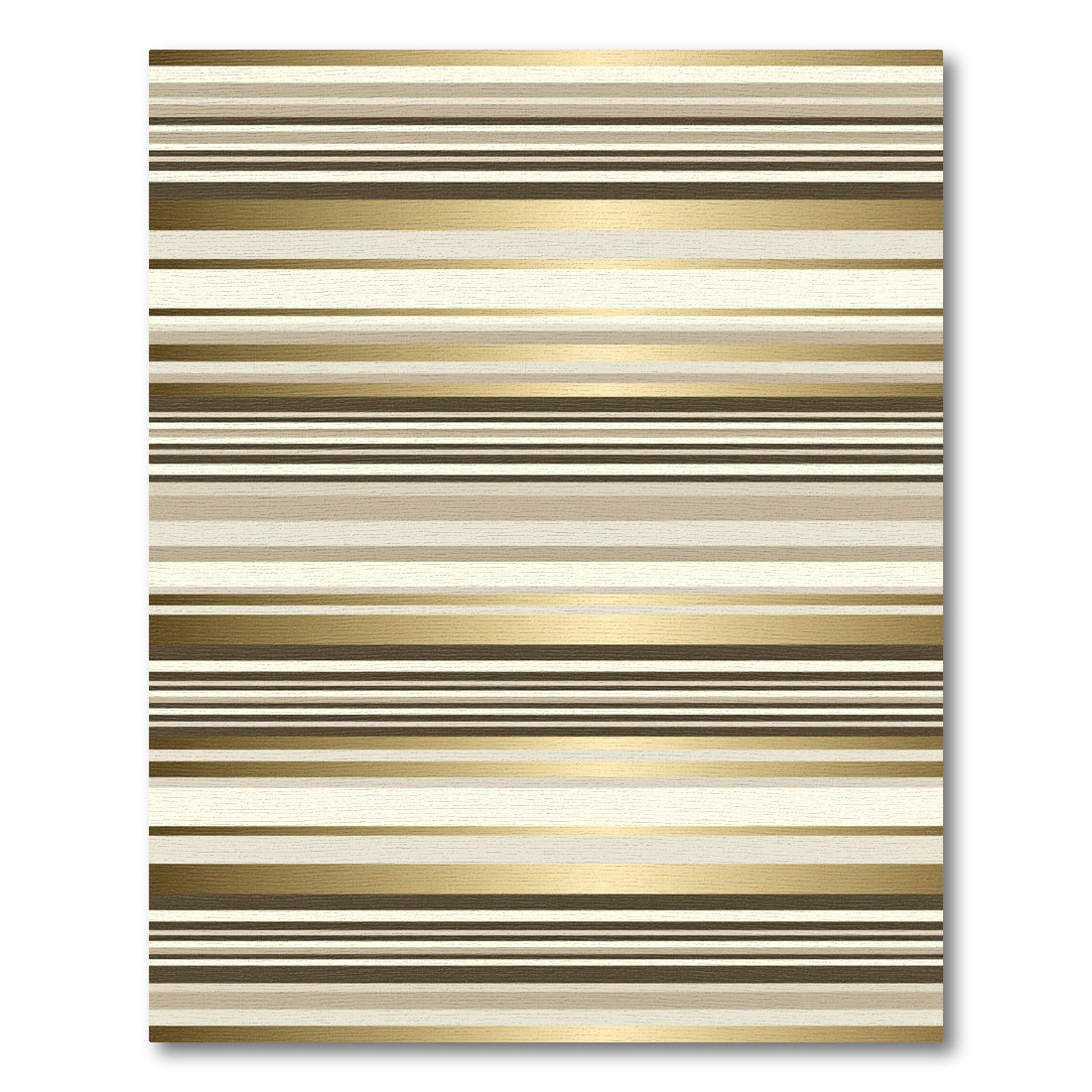 Gilded Horizontal Stripe Glamour Rug