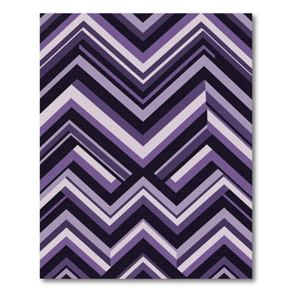 Modern Lavender Chevron Geometric Rug