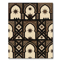 Geometric Arch and Celestial Star Rug
