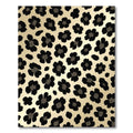 Golden Leopard Spots Floral Rug