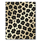 Golden Leopard Spots Floral Rug