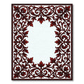 Deep Red Ornate Acanthus Scroll Rug