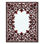 Deep Red Ornate Acanthus Scroll Rug