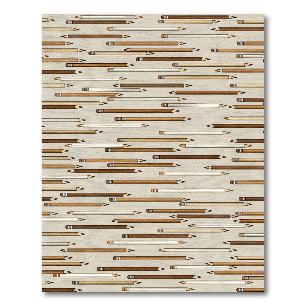 Coffee Tones Minimalist Pencil Sketch Rug