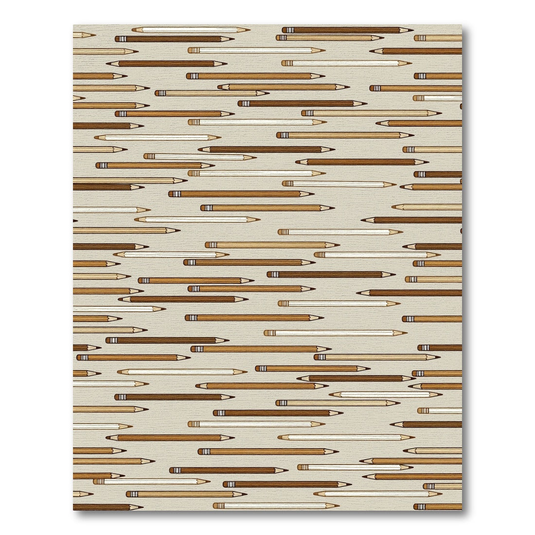 Coffee Tones Minimalist Pencil Sketch Rug