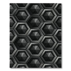 Sophisticated Charcoal Geometric Hexagon Rug