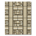 Geometric Warm Tones Stripes Blocks Rug