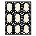 Sophisticated Midnight Arch Geometric Lattice Rug