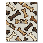Rustic Farmhouse Dog Bone Scatter Rug