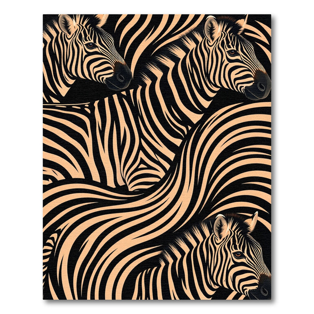 Abstract Black and Cream Zebra Swirls Rug