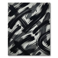 Monochrome Abstract Ink Stroke Rug