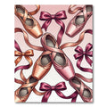 Pink Ballet Slippers Bows Ribbon Rug