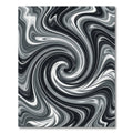 Monochromatic Swirl Abstract Art Rug