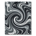 Monochromatic Swirl Abstract Art Rug