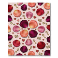 Red Pink Rose Petal Heart Keys Rug