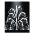 Artistic Water Splash Fountain Monochrome Rug