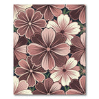 Elegant Dusty Rose Floral Petal Rug