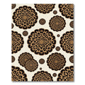 Brown Leopard Floral Medallions Rug