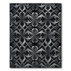 Intricate Gray Floral Lattice Rug