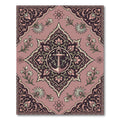 Blushing Mauve Anchor Floral Medallion Rug