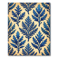 Indigo Botanical Fern Leaf Cream Backdrop Rug