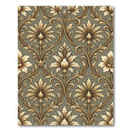 Golden Acanthus Leaf Scroll Rug