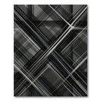 Monochrome Abstract Overlaid Lines Rug