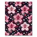 Pink Blossom Confetti Geometric Pattern Rug