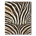 Abstract Zebra Stripe Earth Tone Area Rug
