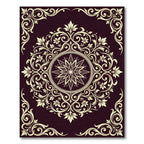 Intricate Cream Botanical Swirls Rug