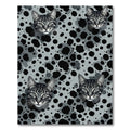 Gray Abstract Cat Head Splatter Rug