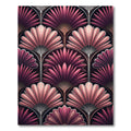 Deep Pink Fan Palm Art Deco Rug