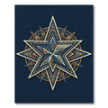 Celestial Navy And Gold Star Medallion Rug