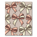Elegant Blush and Cream Bow Arrangement Rug