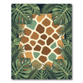 Tropical Giraffe Hide with Lush Fern Border Rug